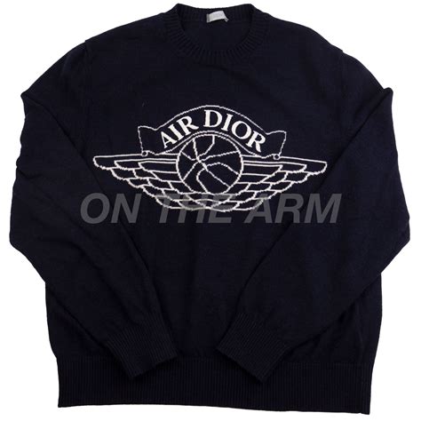 dior x jordan wings sweater|Dior x Jordan Wings Sweater Navy .